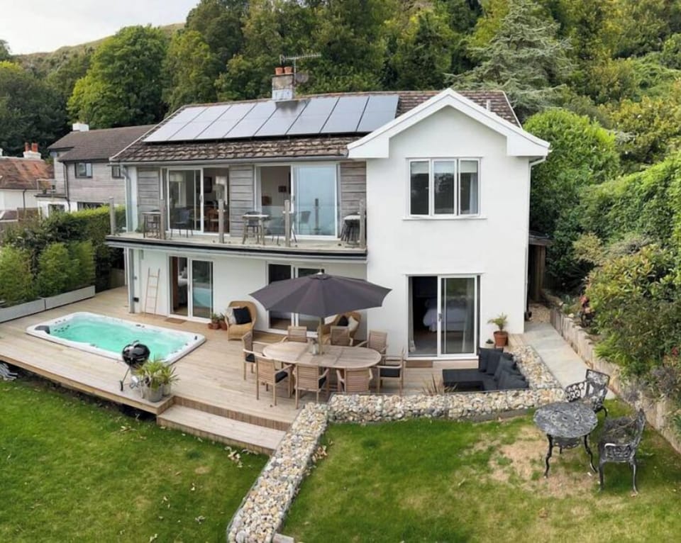 Rear of House with garden & swimspa