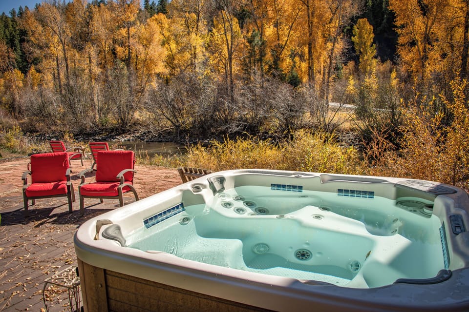 Exterior | River Views From Deck | Private Hot Tub | Fire Pit