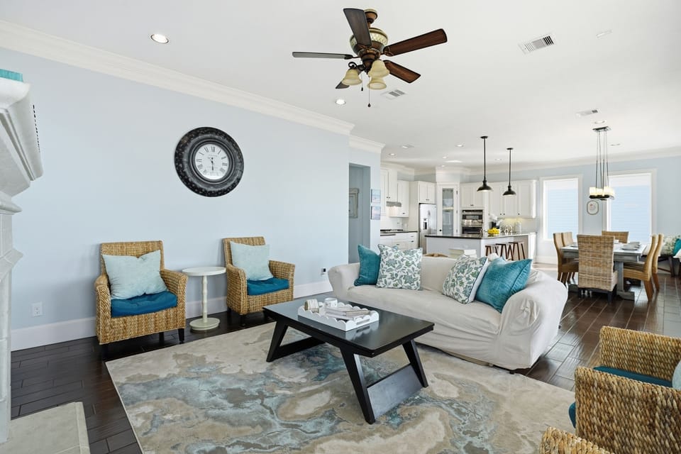 Relax in the spacious living area