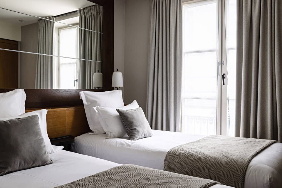 2 Standard Single (Twin Size) Beds | Premium bedding, minibar, in-room safe, desk