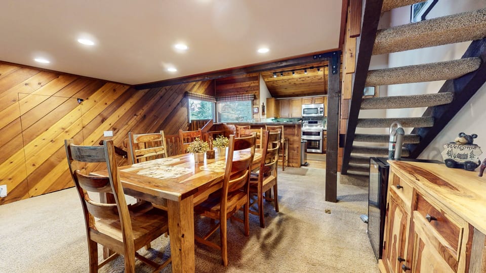 Indoors, Hardwood, Dining Room, Dining Table, Furniture
