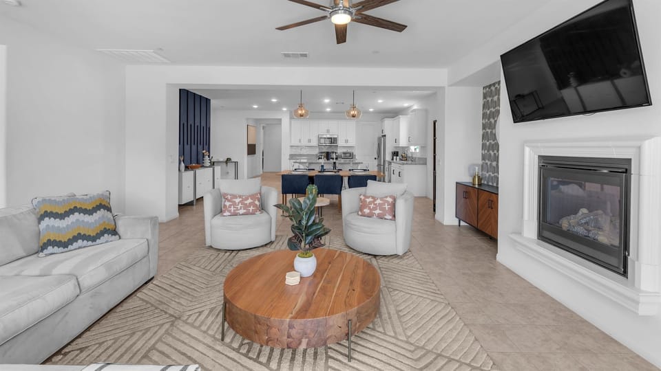 Ceiling Fans through out the house for additional cooling