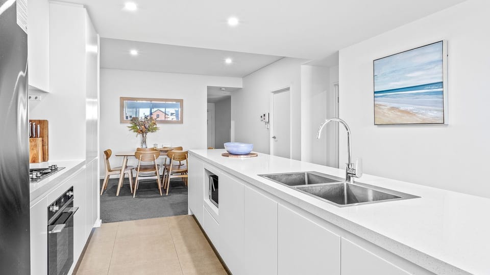 Open plan kitchen and dining for easy living