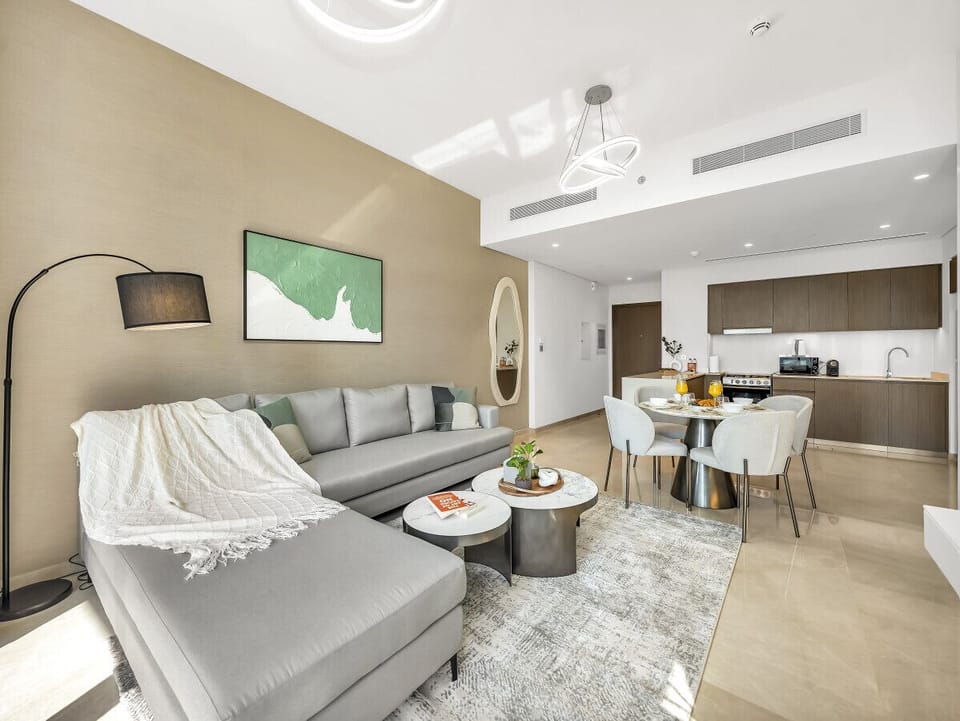 Spacious living area with natural light