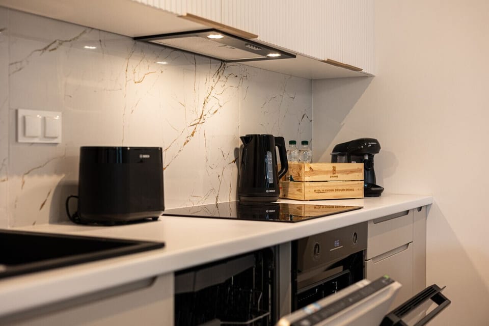 kitchenette with induction hob and oven