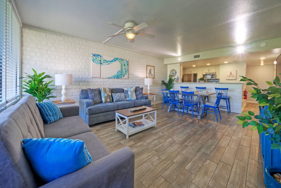 Bright, open interior.