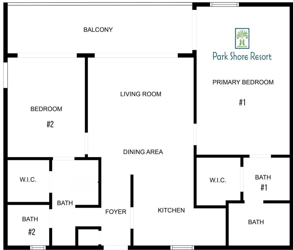 The floor plan of the deluxe, end unit condo 