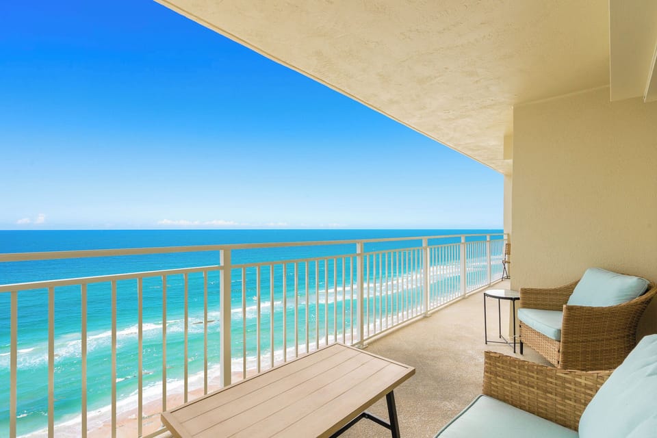Private, oceanfront balcony