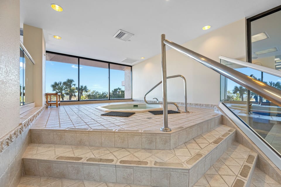 Indoor Hot Tub with Gulf View
