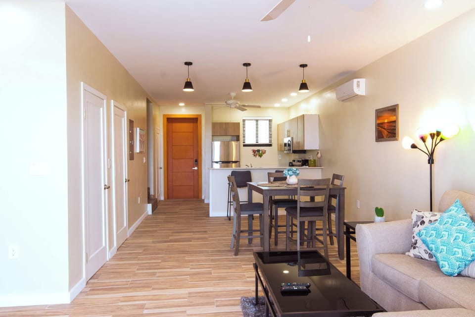 The ground floor area of the 2 bedroom unit