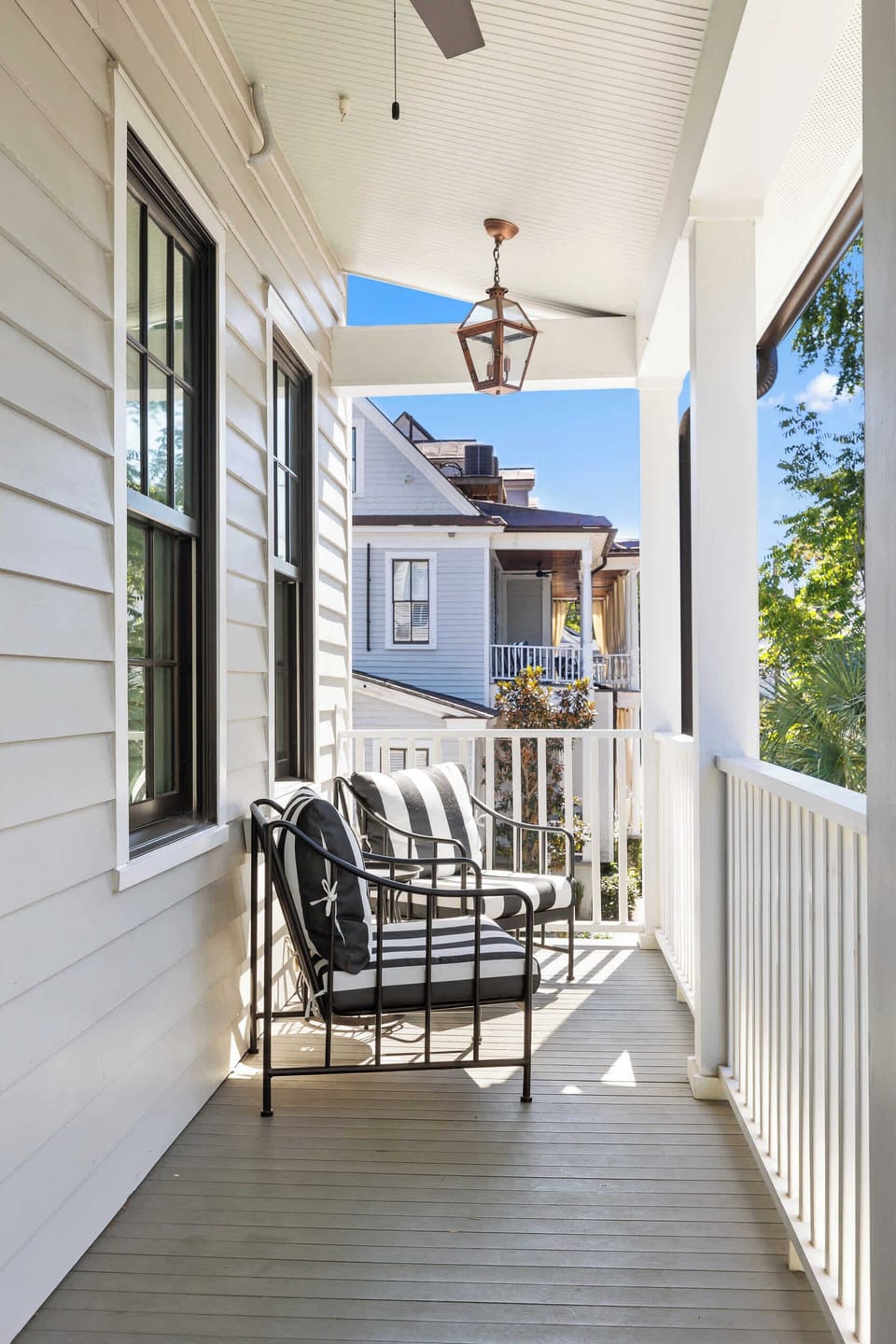 Second floor porch with seating for your group