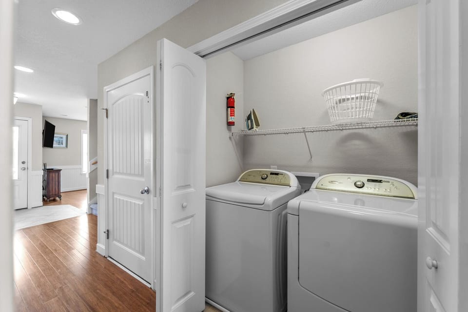 Washer and Dryer on Second Level