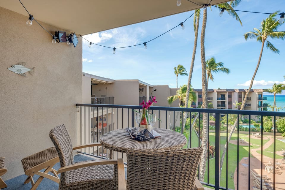 The lanai is the perfect spot to relax and embrace the beauty of Maui