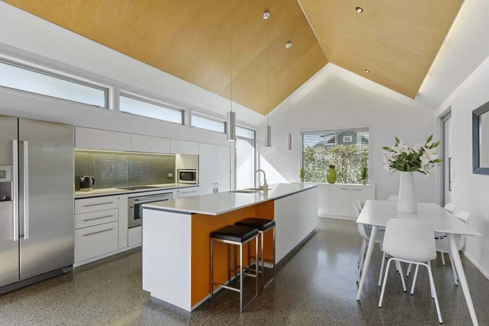 Spacious dining room and kitchen