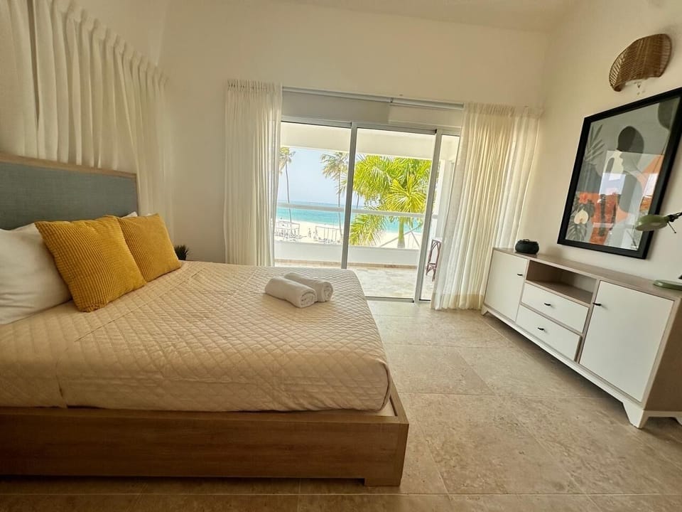 This is the queen bedroom on the 1st floor of our penthouse