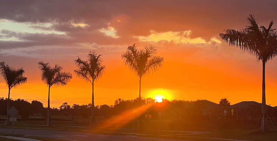Sunset view from community