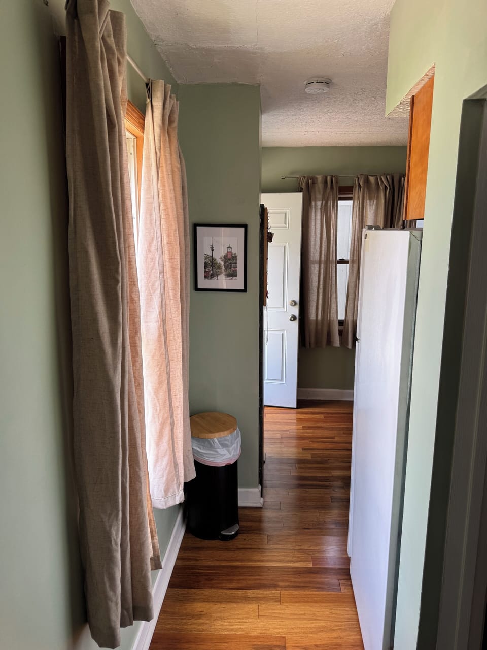 Hallway by Bathroom and Kitchen