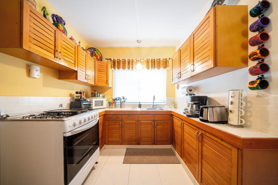 Family Villa, Garden View | Private kitchen | Full-size fridge, electric kettle, toaster, blender