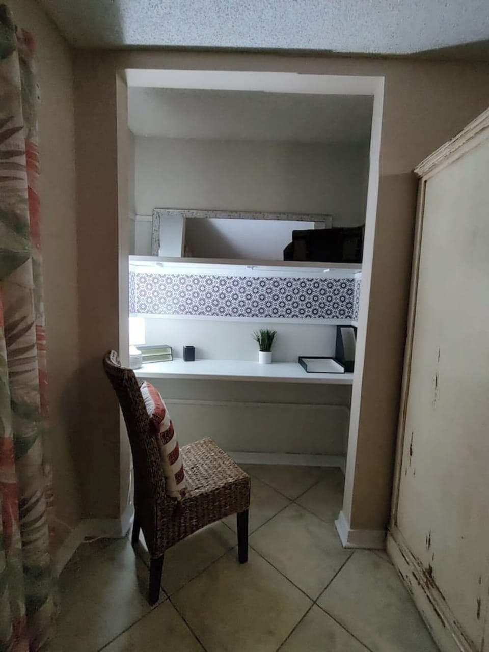 work space in master bedroom