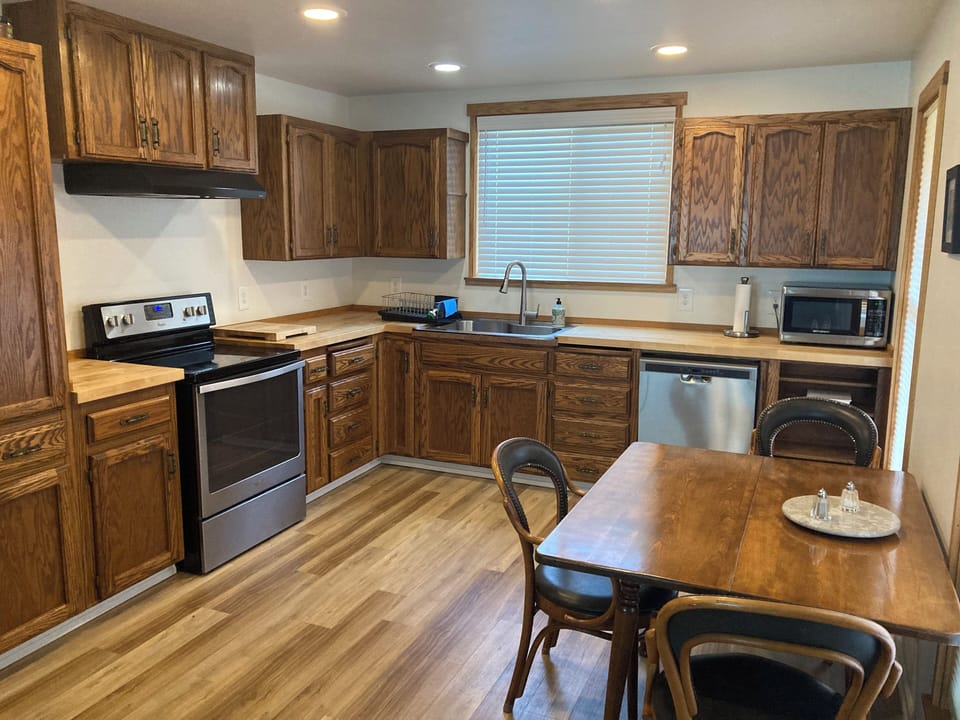 Kitchen and table