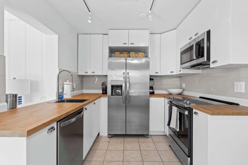 Newly Remolded Kitchen with Stainless Steel Appliances