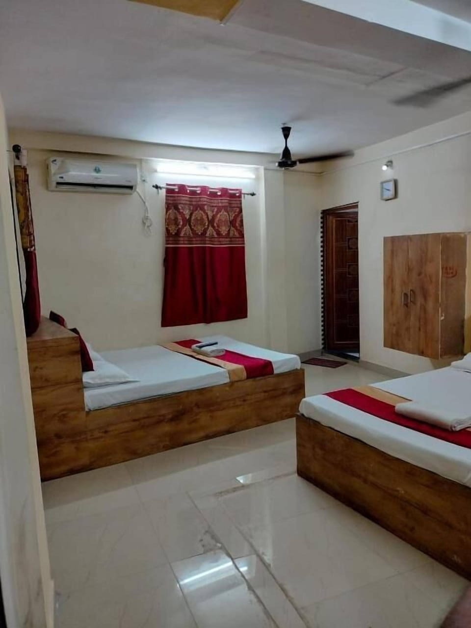 Family Triple Room, 2 Double Beds, Smoking, City View | Iron/ironing board, free WiFi