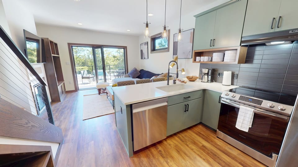 Indoors, Floor, Kitchen, Sink, Hardwood