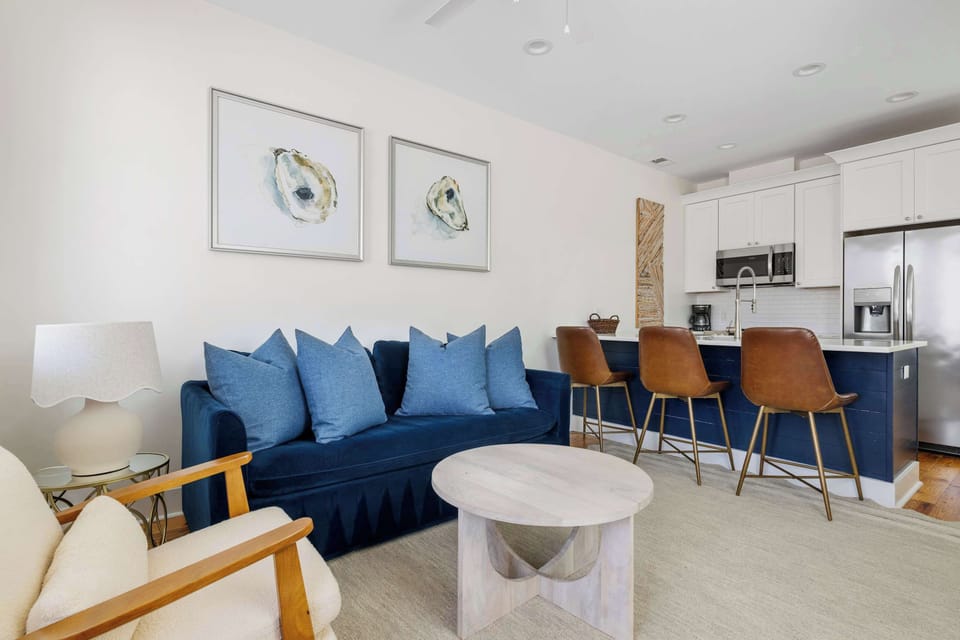 Spacious living room with seating for your entire group and a sleeper sofa 
