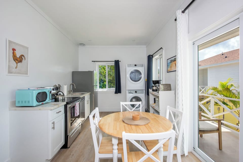 Dining area with view of grounds.