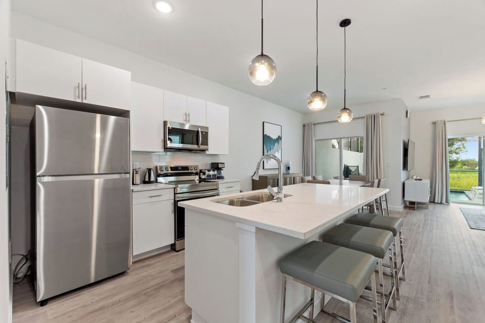 Fully-equipped modern kitchen area