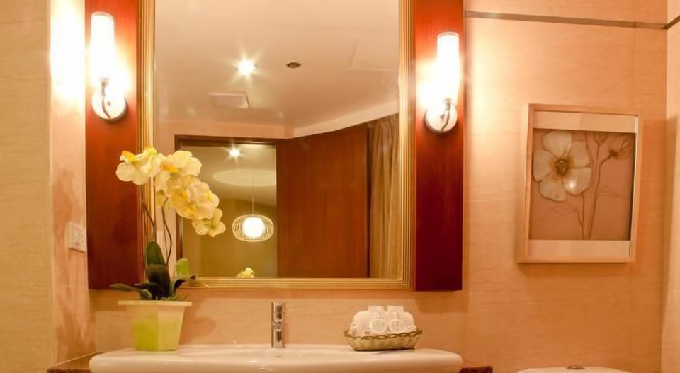 Suite | Bathroom | Shower, rainfall showerhead, free toiletries, hair dryer