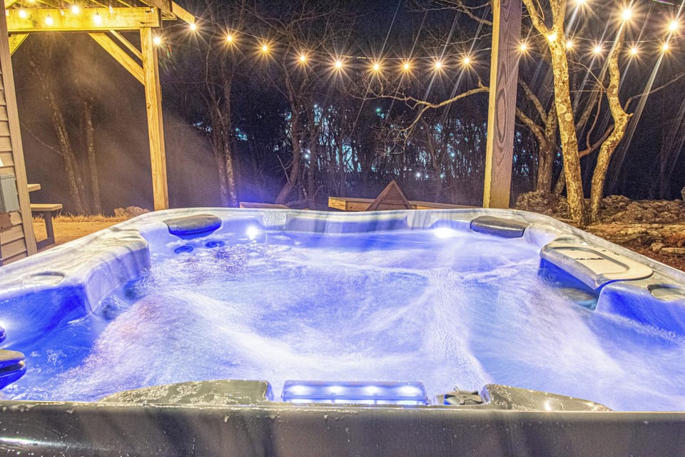 Unwind in the hot tub after hitting the slopes