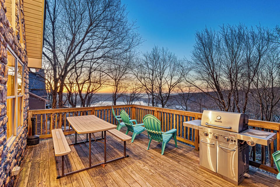 Enjoy the lake & ski slopes view from your private deck. 