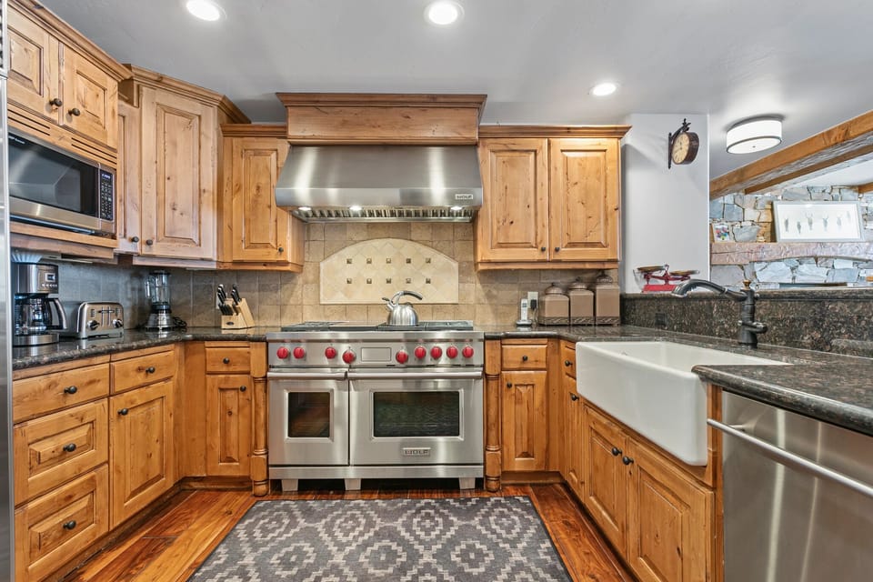 Indoors, Kitchen, Hardwood, Sink, Microwave