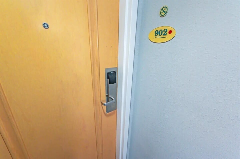 - Secure and private entry with a modern keyless door lock for easy access - Conveniently located unit with a welcoming entrance, ensuring a smooth check in - Thoughtfully designed for guest safety and a stress-free arrival experience 