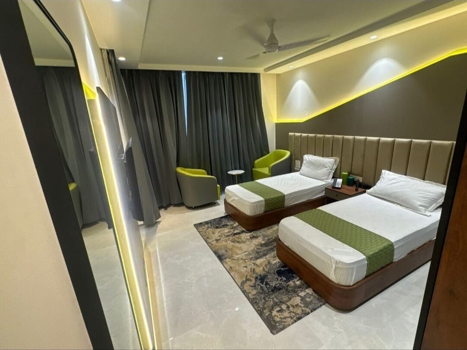Double or Twin Room, Balcony, City View | Premium bedding, memory foam beds, minibar, in-room safe