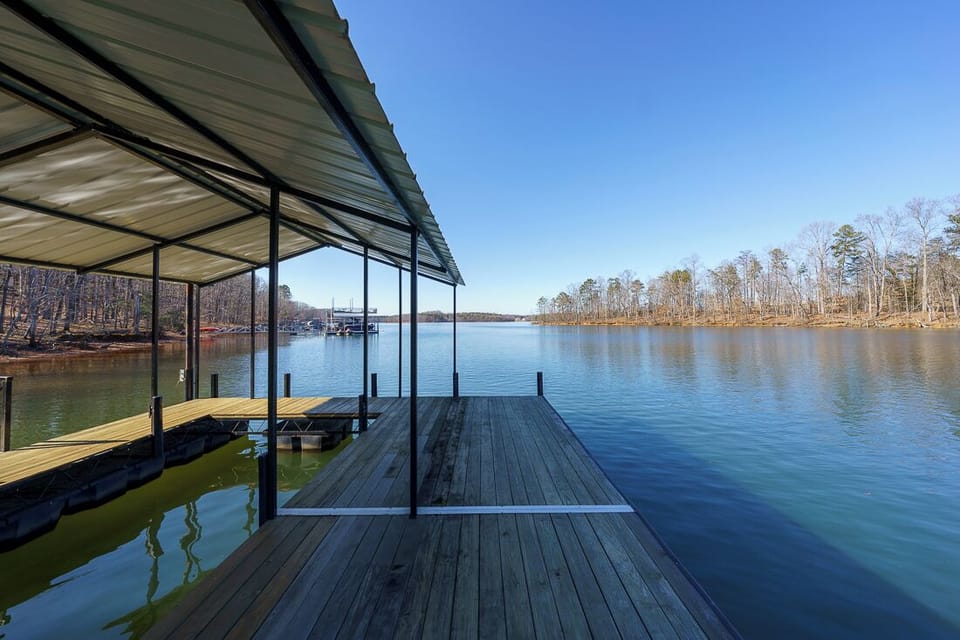 Quiet cove opens to big water