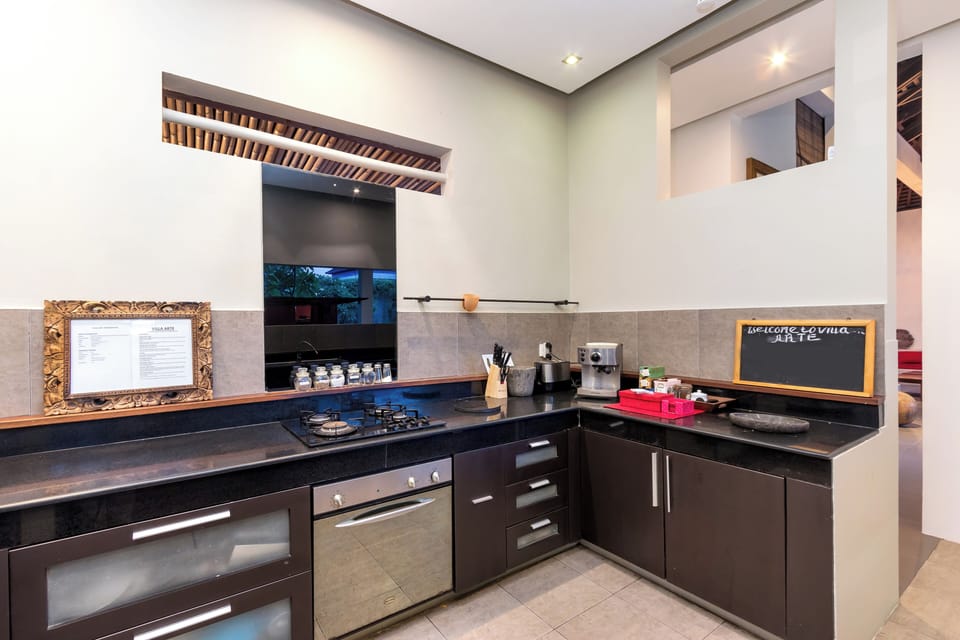 Villa, Private Pool | Private kitchen | Microwave, stovetop, coffee/tea maker, highchair