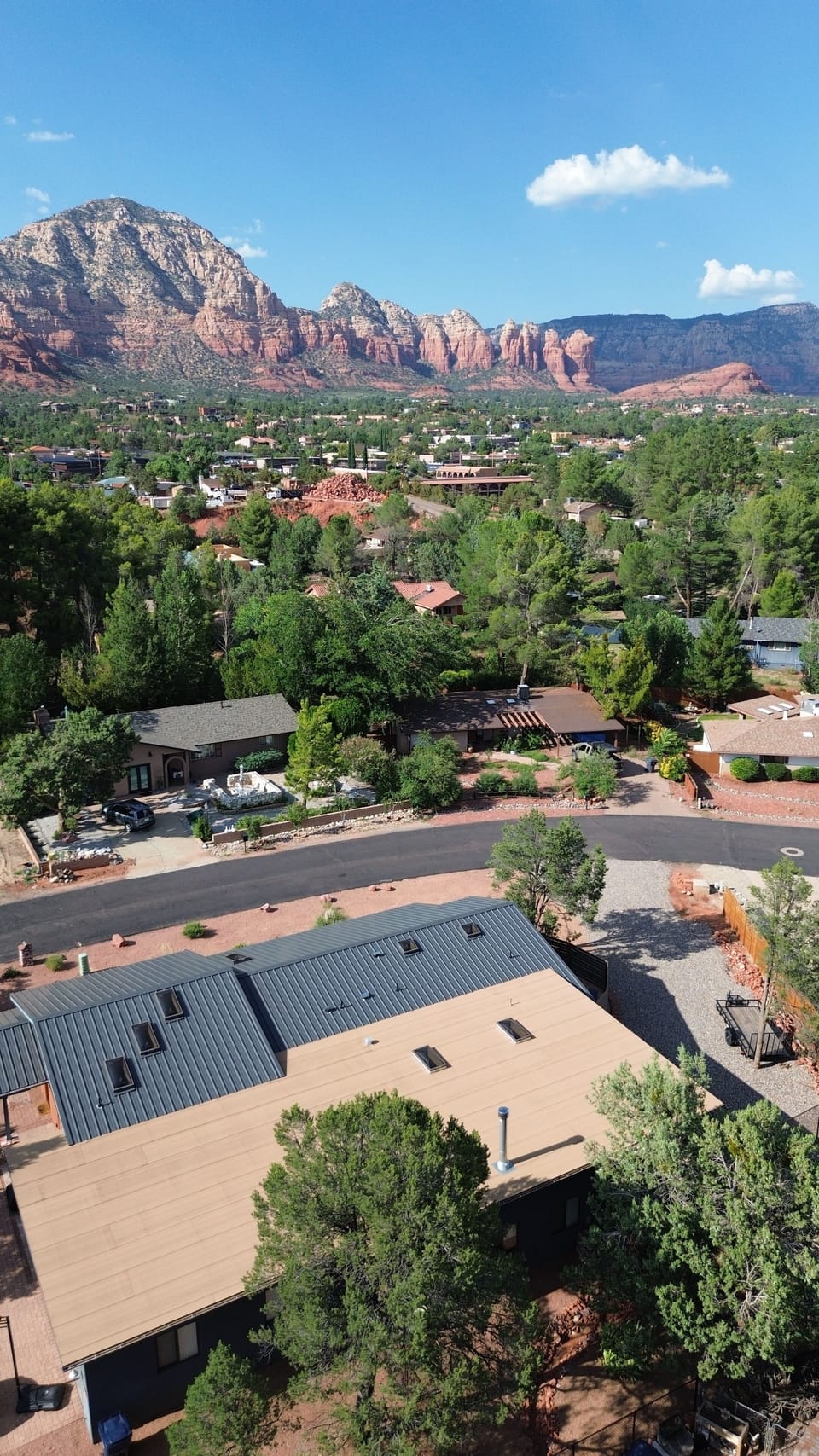Aerial shot of our home