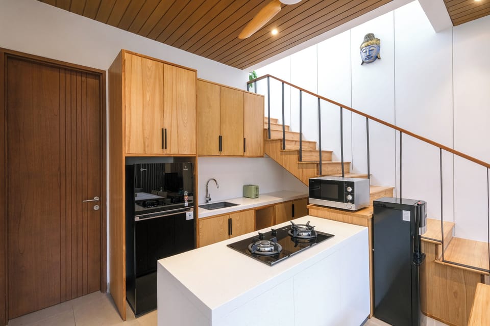 Villa, Patio, Pool View | Private kitchen | Electric kettle, toaster