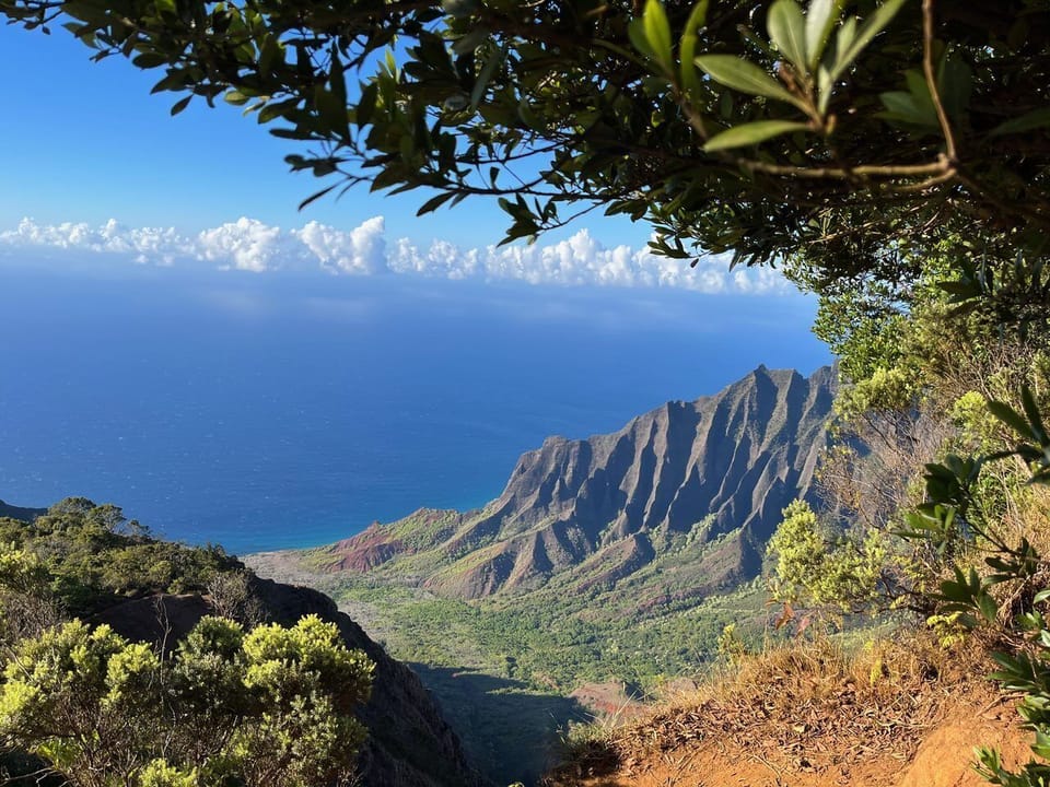 The Napali cliffs of Kaua'i are not to be missed.. 
our view is the back side of these cliffs. 
It is truly one of the most peaceful places in the world.
Come experience beautiful North shore Kaua'i 
