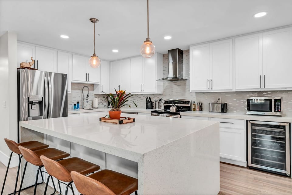 Large Kitchen Island with Seating for Four