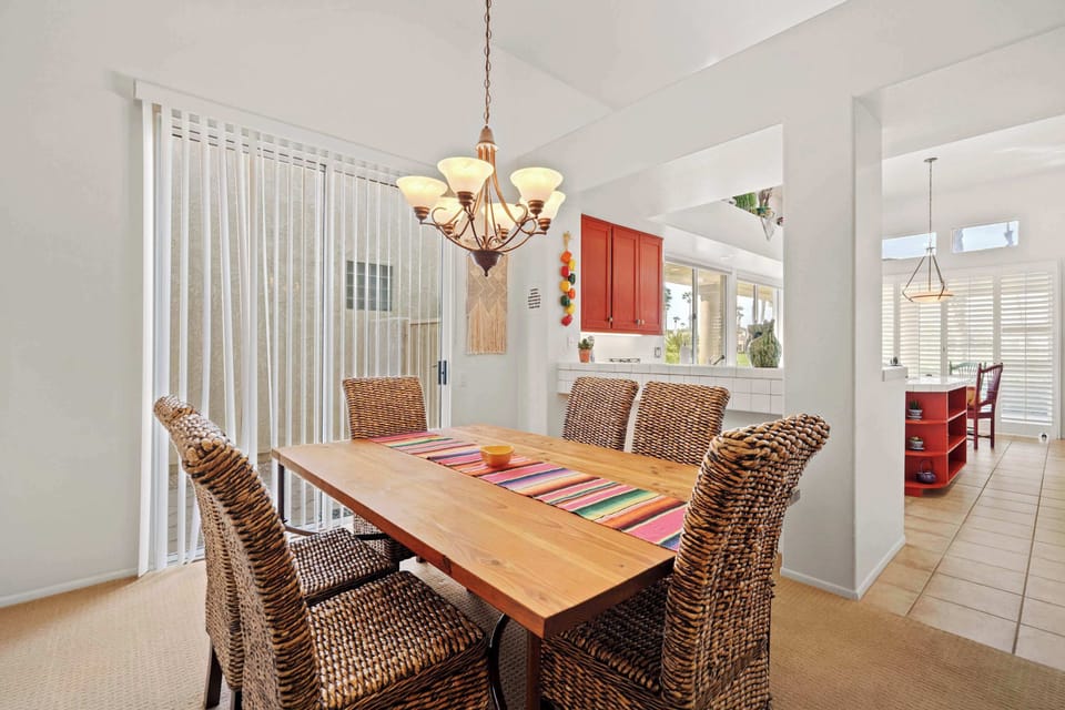 Dining table with seating for 6