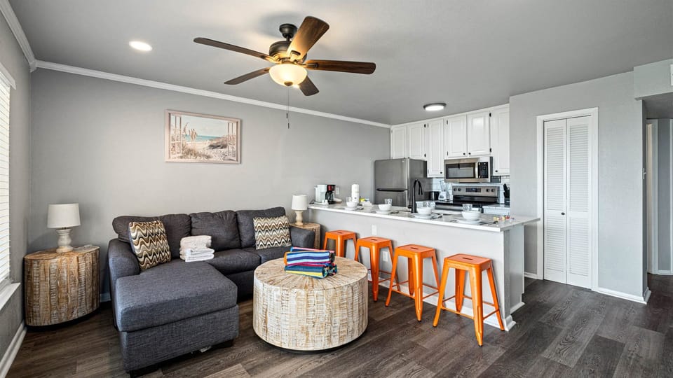 Bar for dining and sleeper sofa