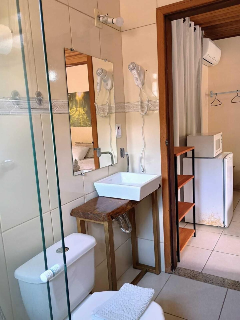 Standard Double Room | Bathroom | Shower, hair dryer, towels, soap