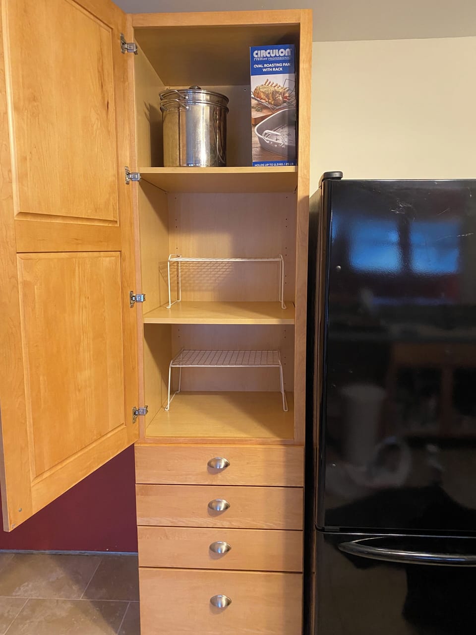 Kitchen - pantry cabinet and drawers for food storage