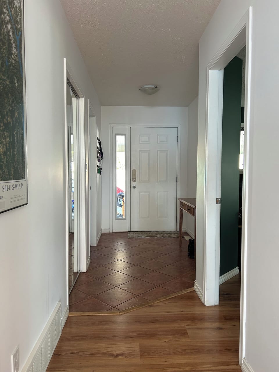 Main entry door to upper floor