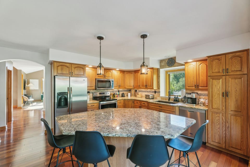 Large gourmet kitchen with all of the kitchen gadgets needed to create a feast!