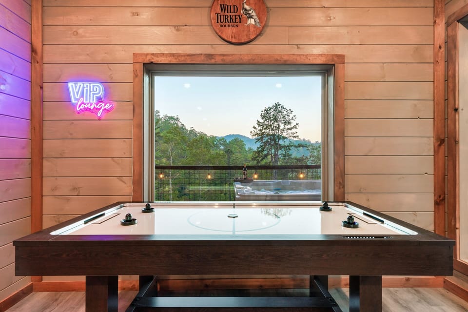 Game room in basement 