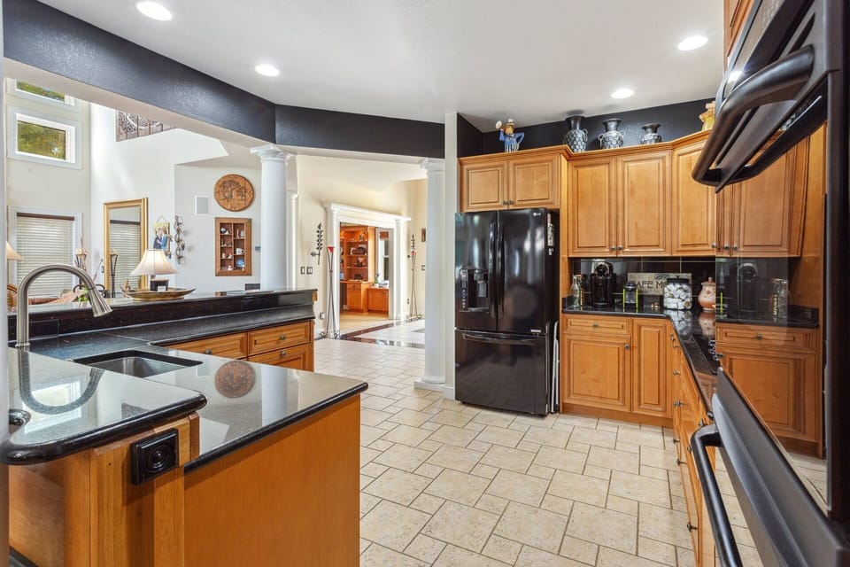 The Kitchen with lots of counter space is perfect for preparing a meal the whole family will love.